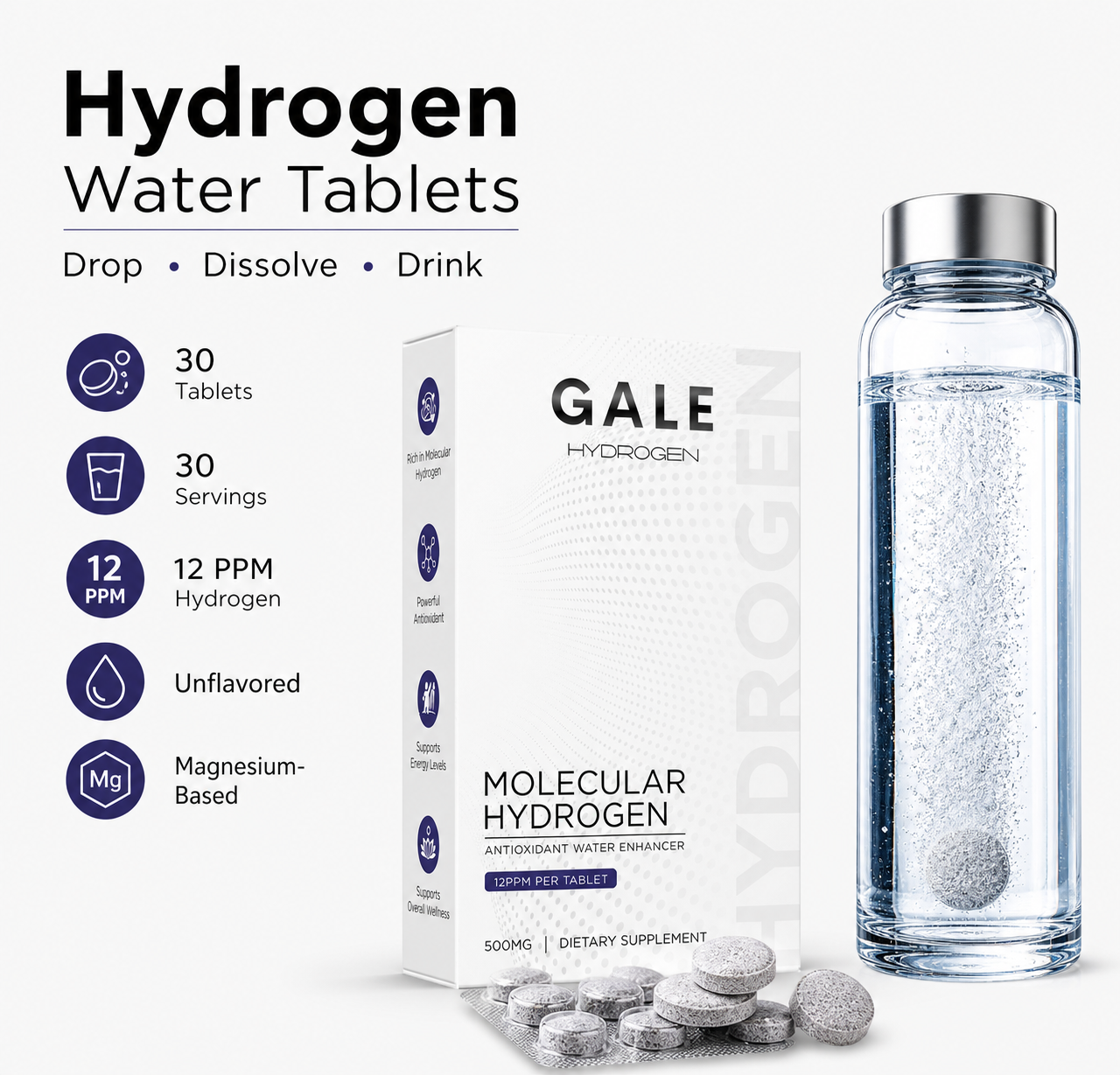 Gale Hydrogen Water Tablets 12ppm
